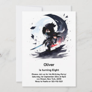 Ninja Birthday Invitation