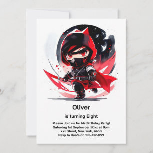 Ninja Birthday Invitation