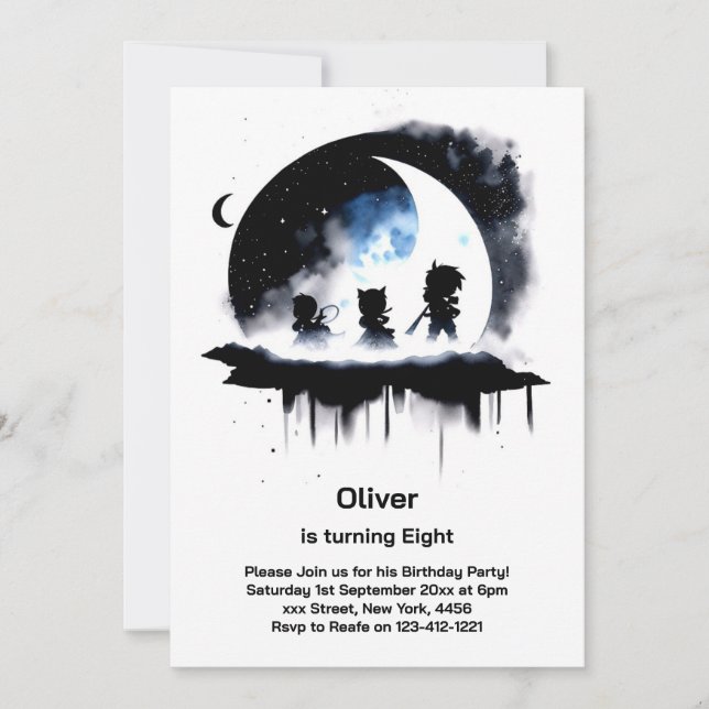 Ninja Birthday Invitation (Front)