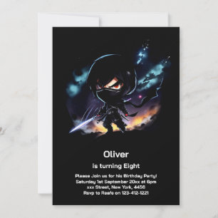 Ninja Birthday Invitation