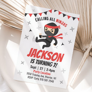 Ninja Birthday Invitation