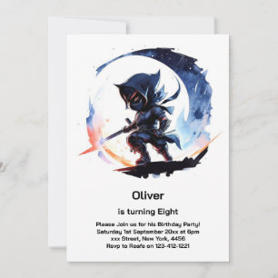 Ninja Birthday Invitation