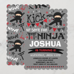 Ninja Birthday Invitation Karate Birthday Party