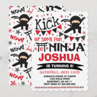 Ninja Birthday Invitation Karate Birthday Party