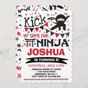 Ninja Birthday Invitation Karate Birthday Party