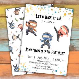 Ninja Birthday Invitation - Ninja Party