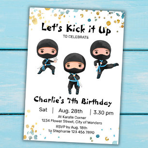 Ninja Birthday Invitation - Ninja Party