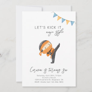 Ninja Birthday Invitation   Ninja Party Invitation