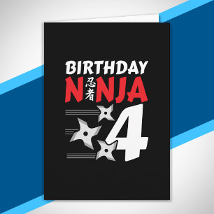 Ninja Birthday Party - Birthday Ninja 4 Card