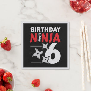 Ninja Birthday Party - Birthday Ninja 6 Napkin