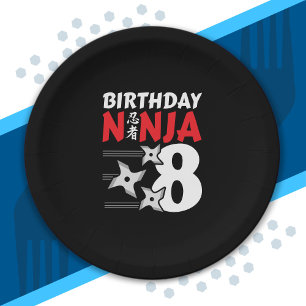 Ninja Birthday Party - Birthday Ninja 8 Paper Plate