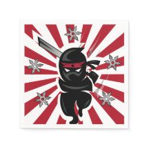 Ninja Birthday Party Dessert Napkins