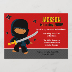 Ninja Birthday Party Invitation