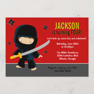 Ninja Birthday Party Invitation