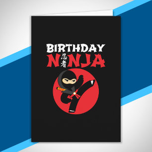 Ninja Birthday Party Theme - Birthday Ninja Design Card