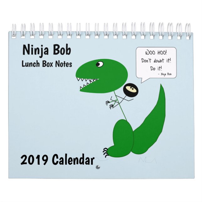Ninja Bob Lunch Box Note 12 Month Calendar (Cover)