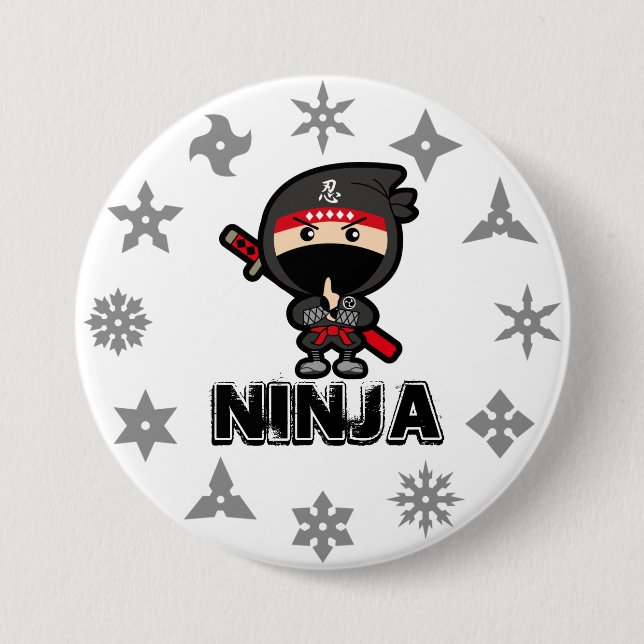 Ninja Boy 7.5 Cm Round Badge (Front)