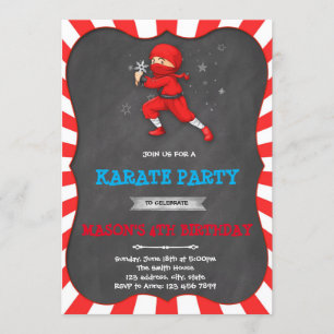 Ninja boy birthday party Invitation