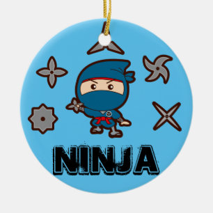 Ninja Boy Ceramic Tree Decoration