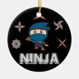 Ninja Boy Ceramic Tree Decoration