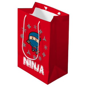 Ninja Boy Christmas Medium Gift Bag