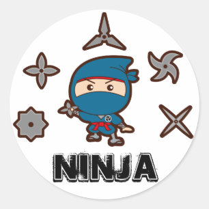 Ninja Boy Classic Round Sticker