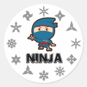 Ninja Boy Classic Round Sticker