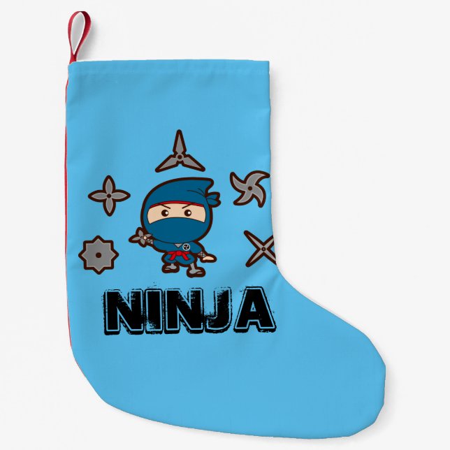 Ninja Boy Small Christmas Stocking (Front)