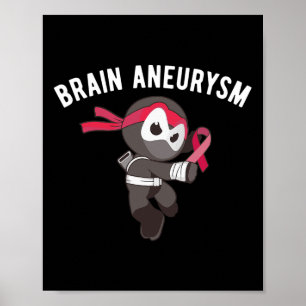Ninja Brain Aneurysm Awareness Martial Arts Ninjut Poster