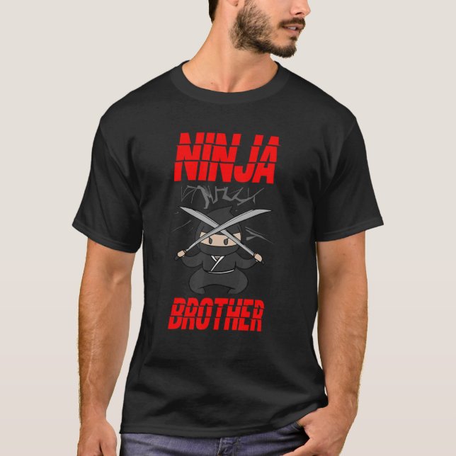 Ninja Brother Japanese Mercenary Shinobi Kunai Shu T-Shirt (Front)