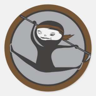 Ninja Brown Belt Stickers
