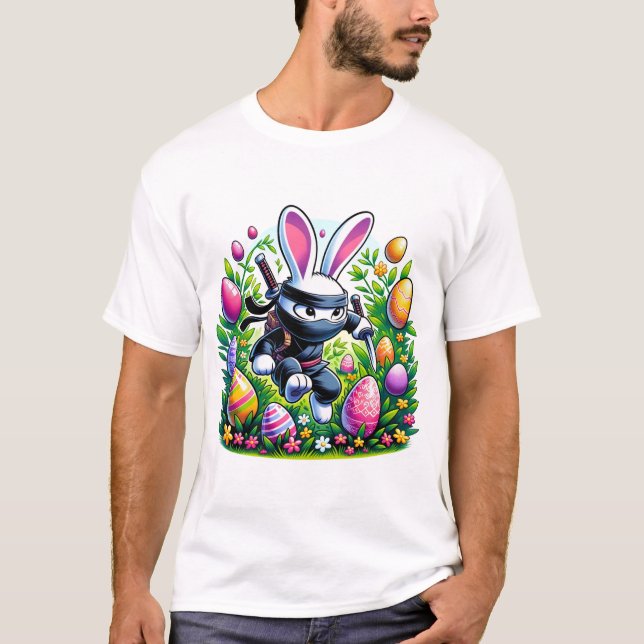 Ninja Bunny Easter Adventure T-Shirt (Front)