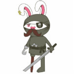 Ninja Bunny Standing Photo Sculpture<br><div class="desc">Ninja Bunny</div>