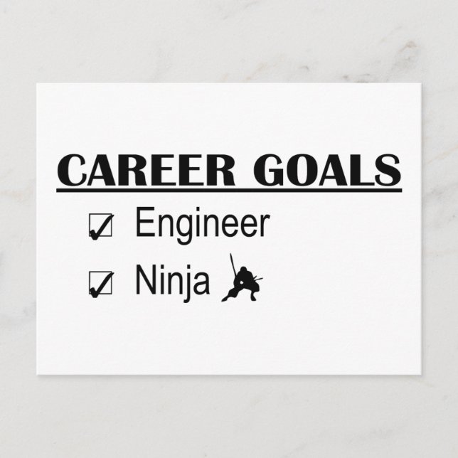 Ninja Career Goals - Engineer Postcard (Front)