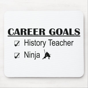 Ninja Career Goals - History Teacher Mouse Mat