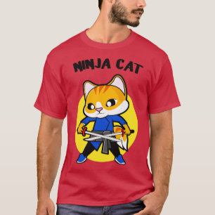 Ninja Cat Cats Gift Saying Cat Lover T-Shirt