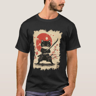 Ninja Cat (Japanese Warrior Kitty) T-Shirt