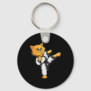Ninja Cat Karate Martial Arts Taekwondo Cat Owner  Key Ring