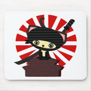 ninja cat kawaii mouse mat
