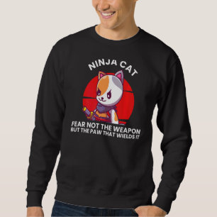 Ninja Cat Ninjas Karate Warrior Graphic Sweatshirt