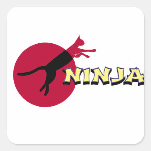 Ninja Cat Square Sticker