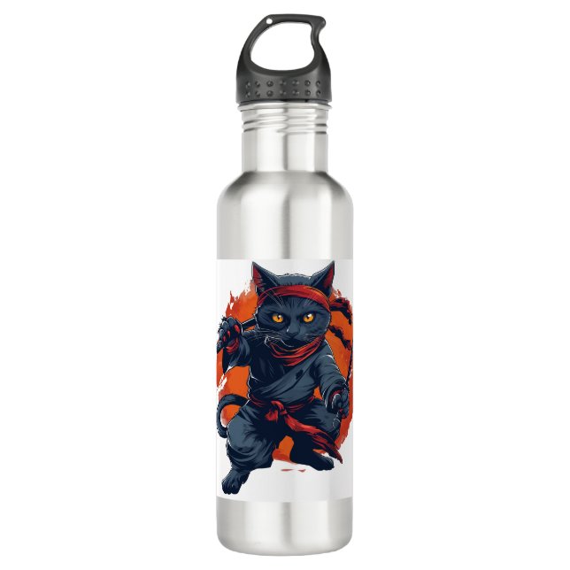 Ninja Cat Stealth 710 Ml Water Bottle (Front)