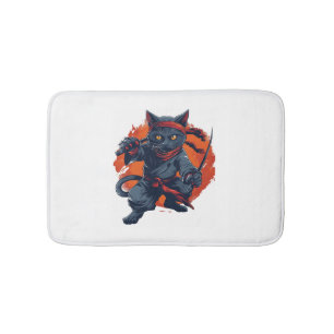 Ninja Cat Stealth Bath Mat