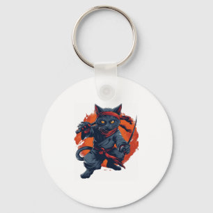 Ninja Cat Stealth Key Ring