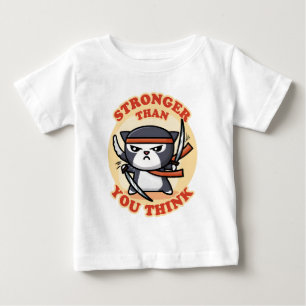 Ninja Cat   Stronger Than You Think Baby T-Shirt