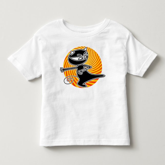 Ninja Cat Toddler T-Shirt (Front)