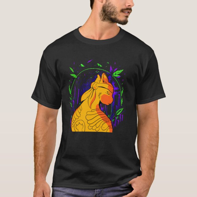 Ninja Cat Warrior Funny T-Shirt (Front)