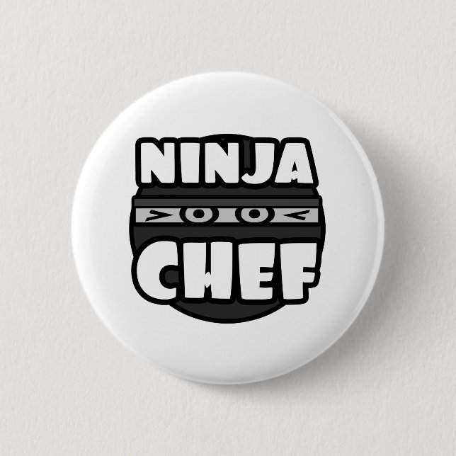 Ninja Chef 6 Cm Round Badge (Front)