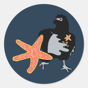 Ninja Chicken Classic Round Sticker