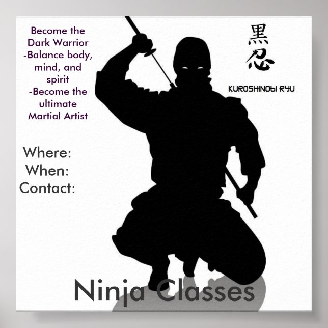 Ninja Classes, Where: Whe... Poster (Front)
